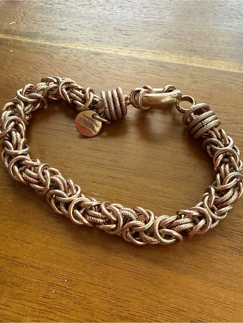 Italian Bronze Chunky Byzantine Bracelet